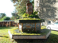 Brunnen der Weisheit, Nordische Geschichte, Odin mit Raben und Wölfen von Siegfried Kümmel